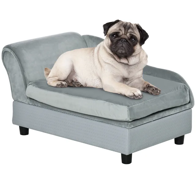 Luxury Dog Bed For Small Dogs, Hidden Storage, Soft Foam Couch, Modern Pet Furniture, Gray Gray - Shop at LoveMi