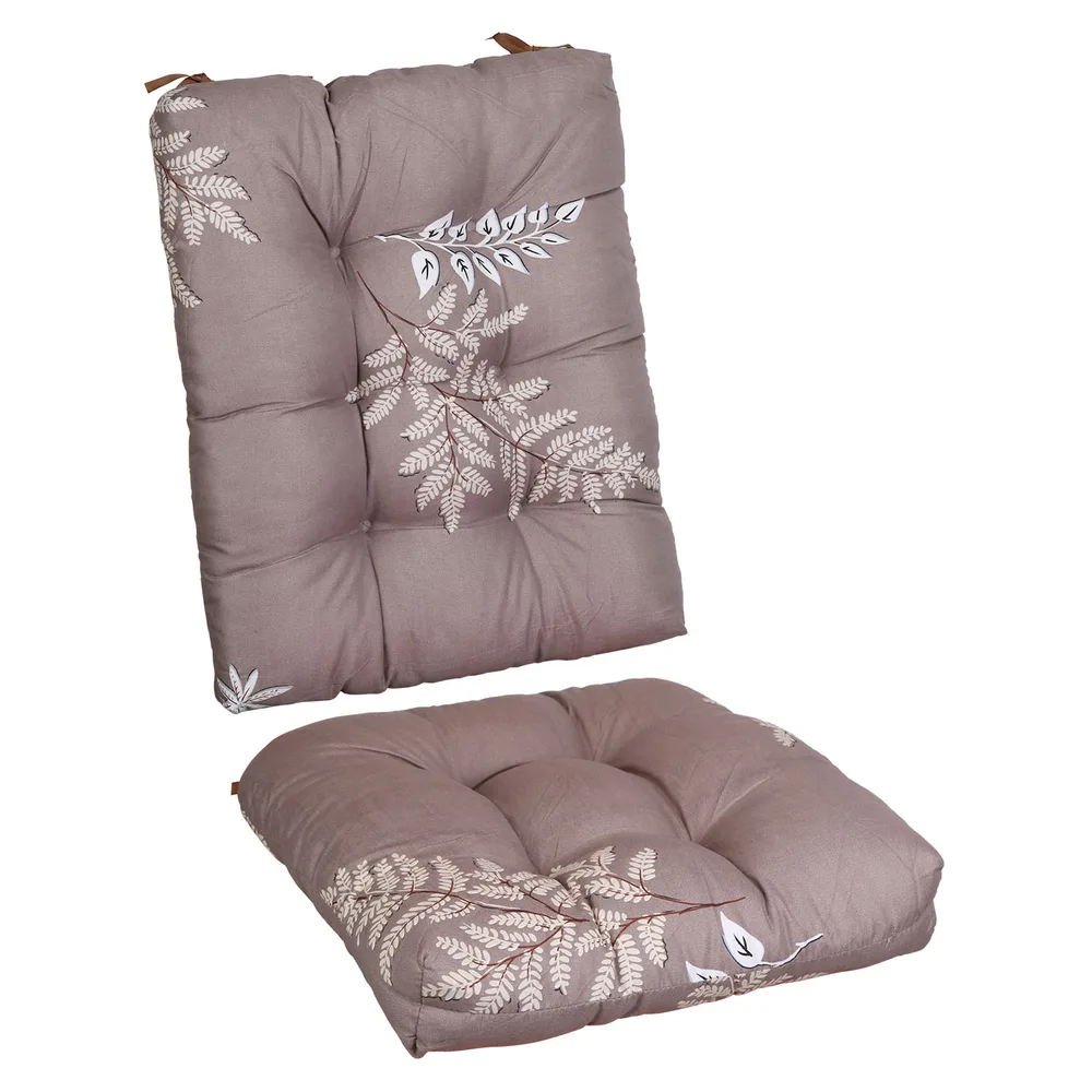Multiple Colour Options - Rocking Chair Cushion Set Upper And Lower Back And Seat Sets With Non-Slip Ties Polyester Fibre Filling Comfortable For In...