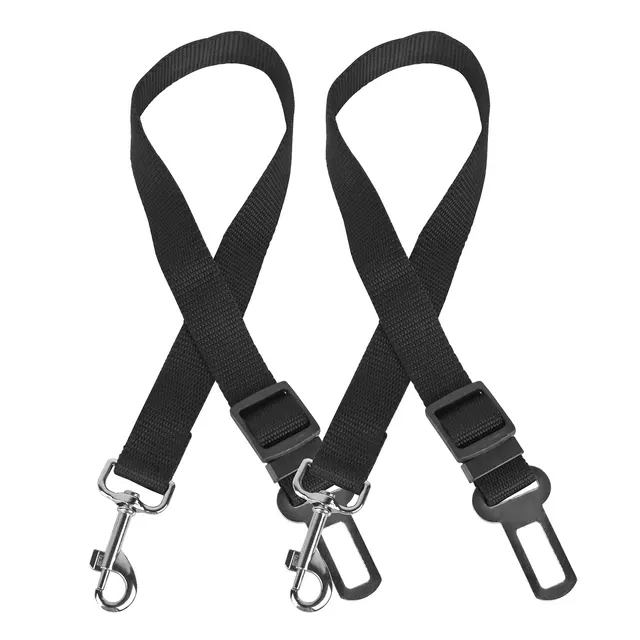 Pet Dog Seat Belt Leash Adjustable Pet Dog Cat Safety Leads Harness Car Vehicle Nylon Fabric Seatbelt Strap Black - Shop at LoveMi