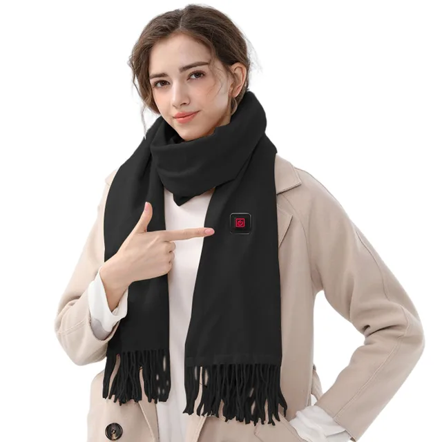 Electric Heated Winter Scarf USB Heating Neck Wrap Unisex Heated Neck Shawl Soft Warm Scarves 3 Heating Modes For Outdoor Cycling Skiing Skating ... Black - Shop at LoveMi