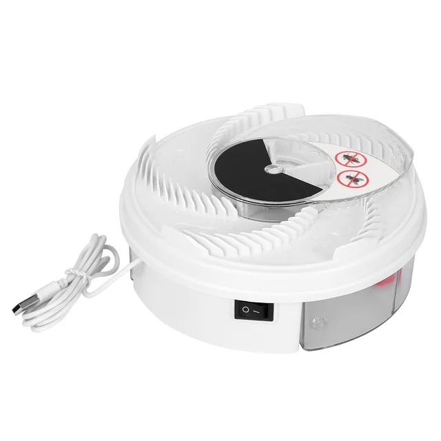 USB Powered Electric Fly Trap Automatic Flycatcher Rotating Fly Pest Repellent Tool For Home Kitchen Restaurant White - Shop at LoveMi