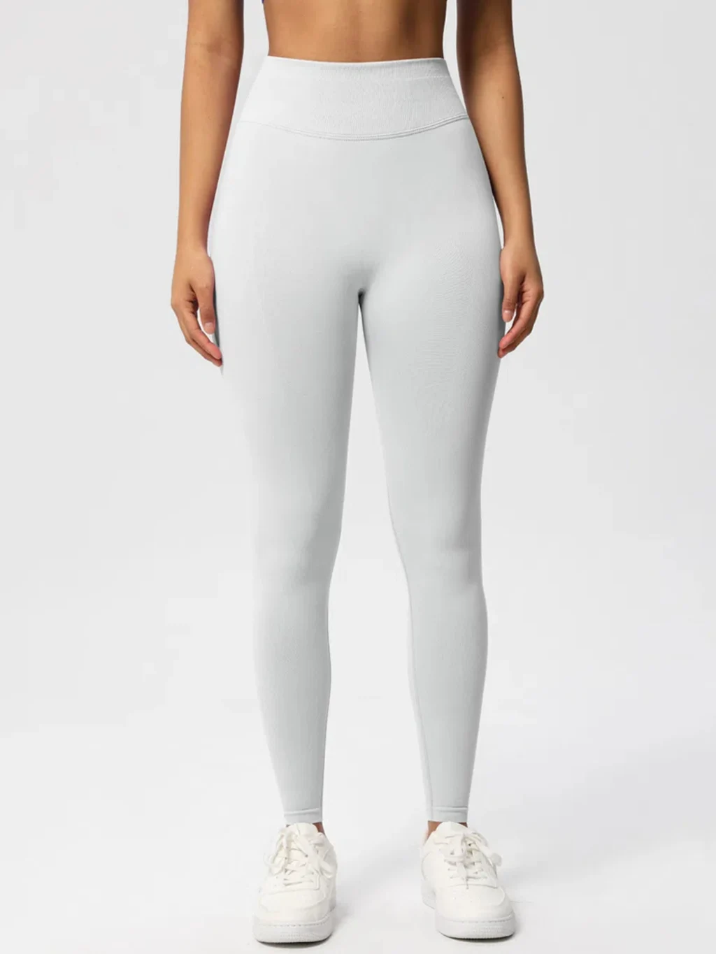 Sexy High Elastic Women's Solid Tights High Waist Workout Yoga Leggings, Scrunch Butt Lifting Elastic Pants, Tummy Control Butt Lifting Workout Yog...