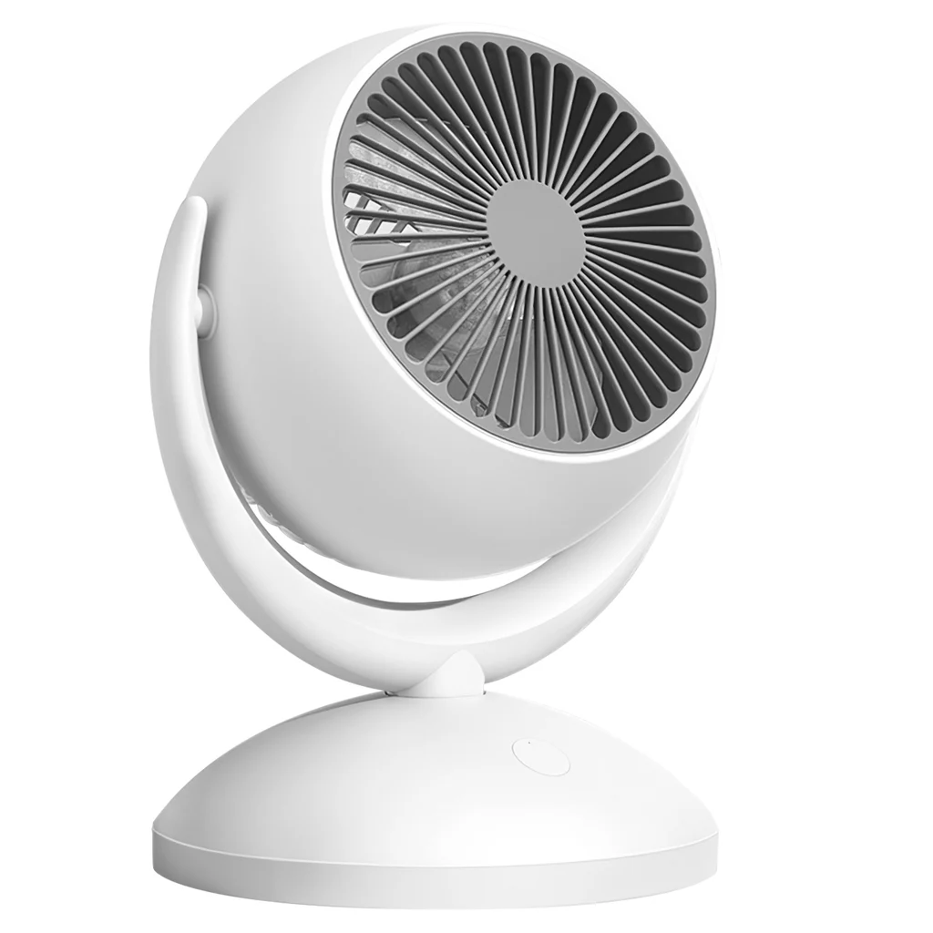 Air Circulator Desk Fan Portable Desktop Rechargeable Oscillating Fan With 4 Speeds 360 Degree Tilt Head Automatic Rotation Quiet 40dB Table Fan Fo...
