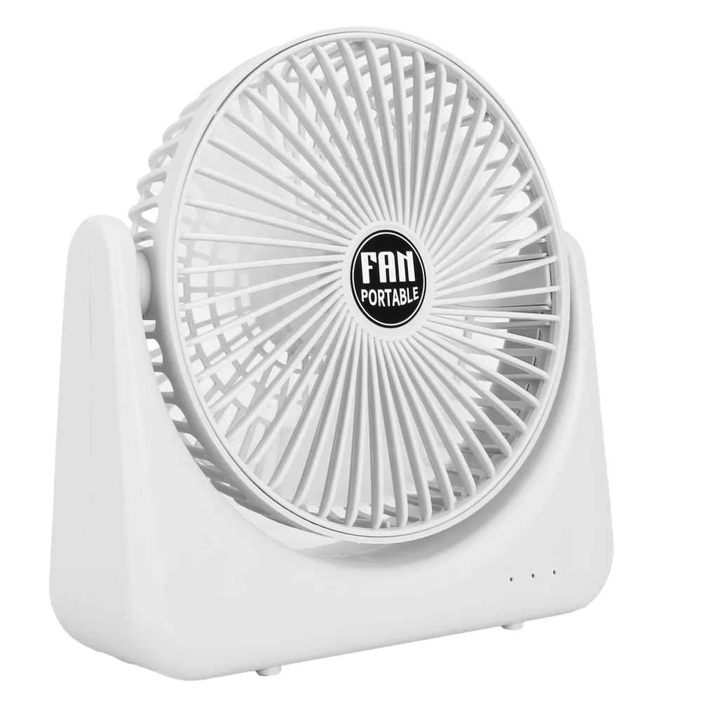 6.5in Desk Fan USB Powered 2 Speeds Table Cooling Fan Tilt Quiet Desktop Fan For Bedroom Office - White2Gear