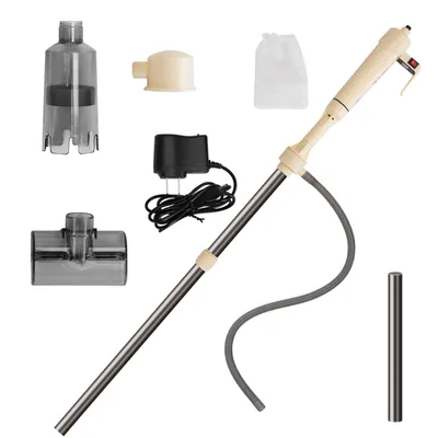 Multifunctional Electric Aquarium Gravel Cleaner Kit Length Adjustable Automatic Fish Tank Vacuum Cleaner Change Water Wash Sand Filter Dirt Remova... Beige - Shop at LoveMi
