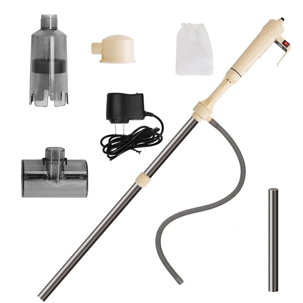 Multifunctional Electric Aquarium Gravel Cleaner Kit Length Adjustable Automatic Fish Tank Vacuum Cleaner Change Water Wash Sand Filter Dirt Remova...