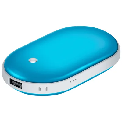 Portable Hand Warmer 5000mAh Power Bank Rechargeable Pocket Warmer Double Sided Heating Handwarmer Blue - Shop at LoveMi