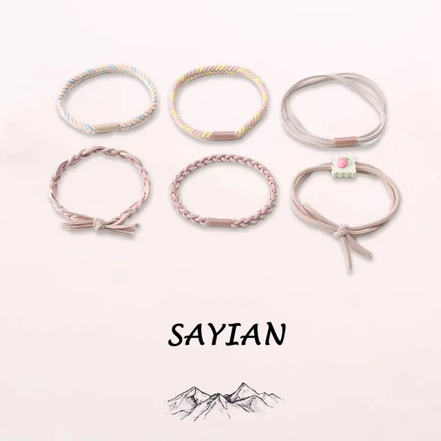Scrunchies Soft, Stretchy, And Detachable Hair Ties For Ponytails, Hair Elastics, Spiral Hair Ring, And Cute Hair Accessories Perfect For Girls... Pink - Shop at LoveMi