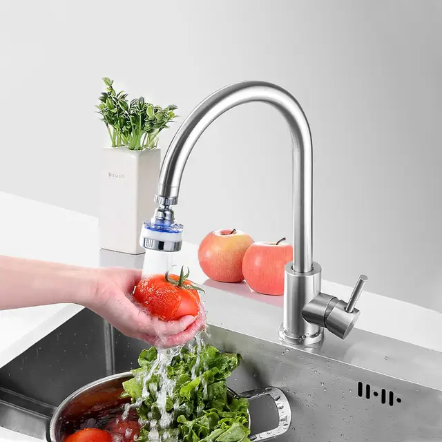 3Pack Universal 360 Degrees Rotating Faucet Water Filter Kit With 6 Replacement Filter For Kitchen & Bathroom Sink 3Pcs - Shop at LoveMi