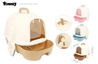 Fully Enclosed Cat Litter Box Brown - Shop at LoveMi