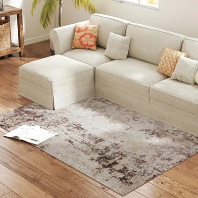 Machine Washable Area Rug 4x6, Non Slip Modern Abstract Floor Carpet For Living Room, Bedroom, Dining Room, Mixed Brown Brown - Shop at LoveMi