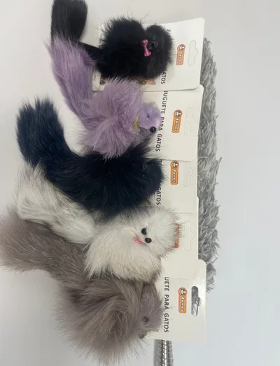 Cat Toy A Fox With Real Hair White - Shop at LoveMi