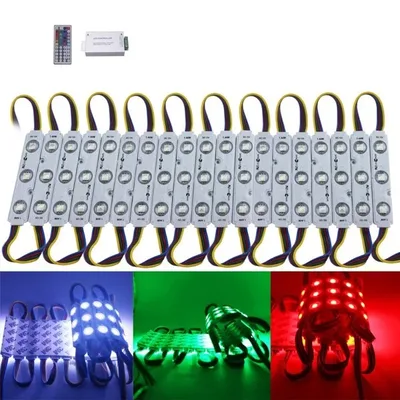 RGB SMD 5050 3 LED Module Light 12V For Sign Letter Channel Lamp Store Window With Controller As Picture - Shop at LoveMi