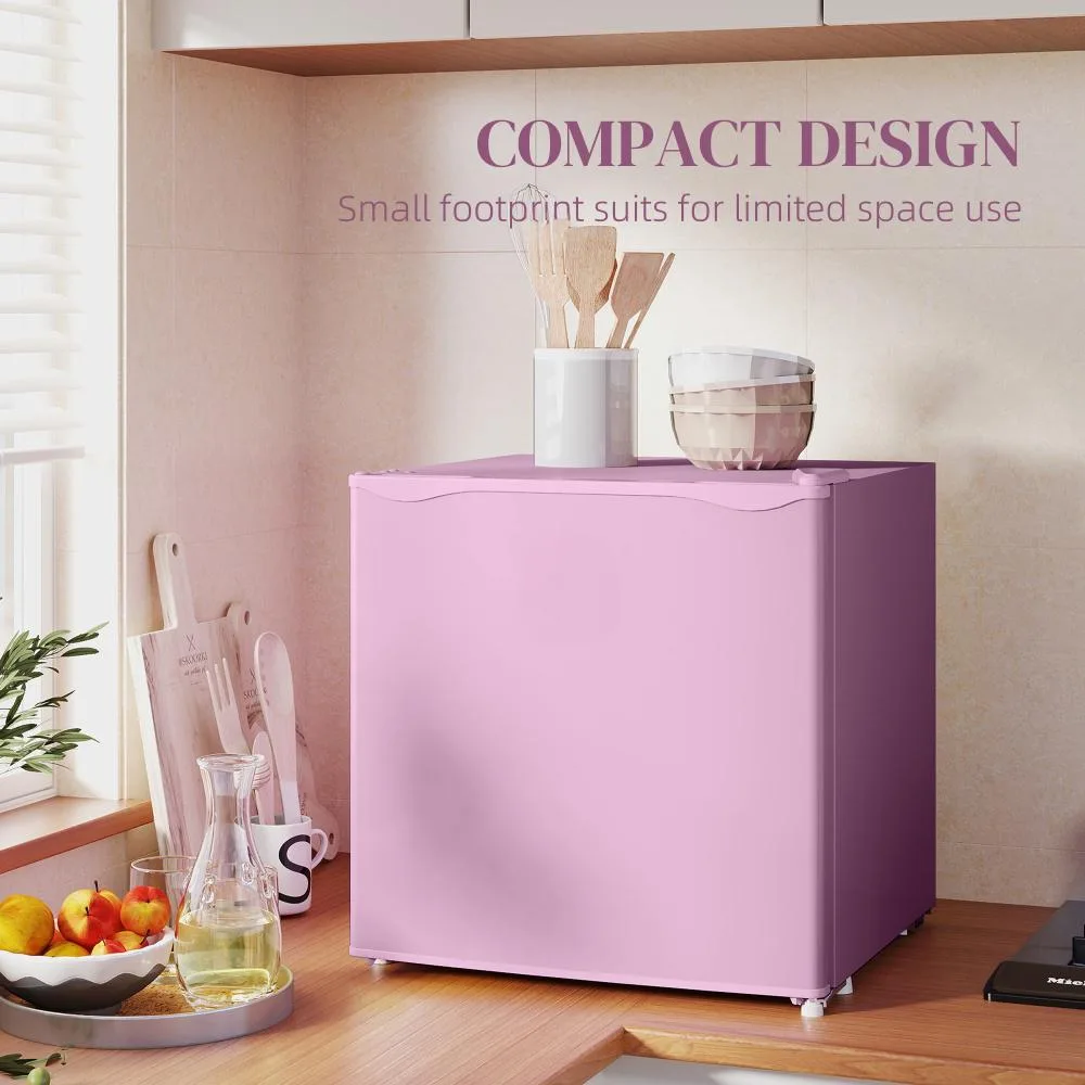 1.1 Cu.Ft Countertop Mini Freezer, Compact Upright Freezer With Removable Shelves - Pink - View 1