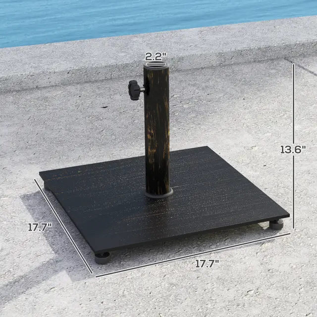 Square Patio Umbrella Base, 29 Lbs Metal Umbrella Stand Base With Adjustable Foot Pads, Heavy Duty Patio Umbrella Holder For 1.51.9 Umbrella Poles ... Bronze - Shop at LoveMi