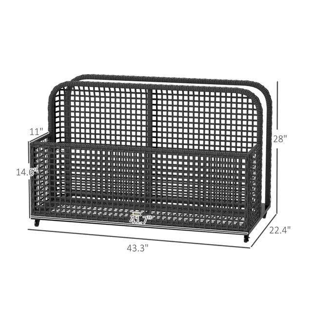 Pool Float Storage, Pool Caddy, With Wheels, 43.25 L X 22.5 W X 28 H, Dark Gray Dark Gray - Shop at LoveMi