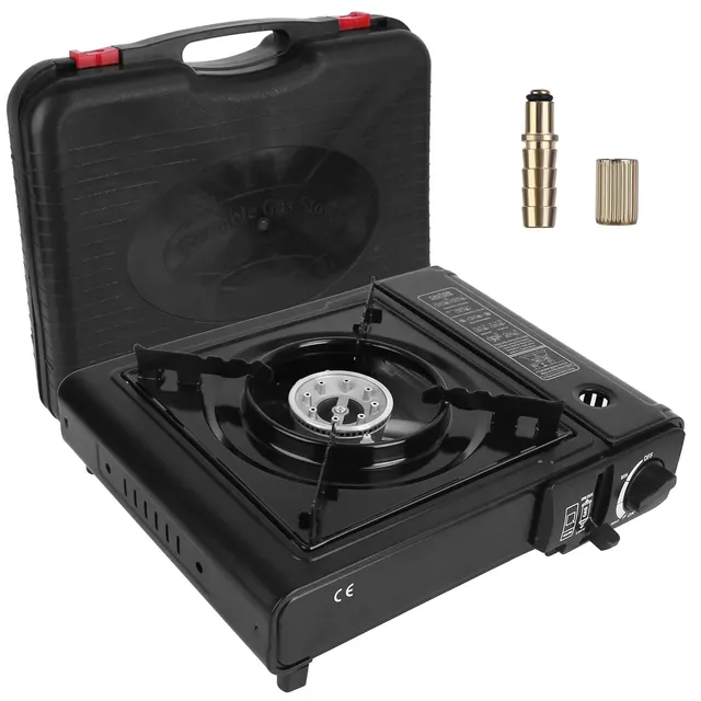 3300W Portable Camping Stove Butane Canister Dual Fuel Burner Piezo Electric Ignition Single Burner With Automatic Tank Ejection Overpressure Cut O... Black - Shop at LoveMi