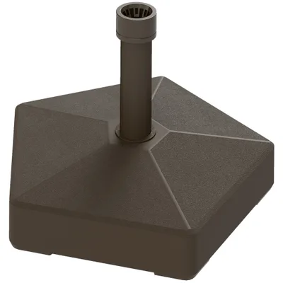 Patio Umbrella Base Holder, Heavy Duty Outdoor Umbrella Stand Base, Filled Up To 42lbs With Stand Or 33lbs With Water For Garden, Poolside, Brown ... - Shop at LoveMi