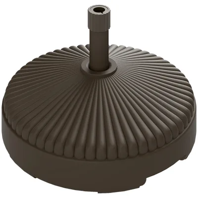 Round Patio Umbrella Base Holder, Heavy Duty Outdoor Umbrella Stand Base, Filled Up To 62lbs With Stand Or 51lbs With Water For Garden, Poolside, B... Brown - Shop at LoveMi