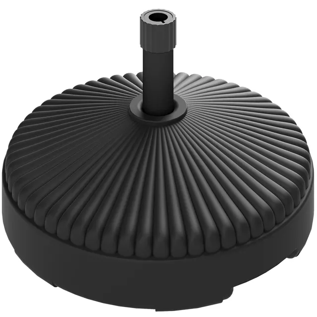 Round Patio Umbrella Base Holder, Heavy Duty Outdoor Umbrella Stand Base, Filled Up To 62lbs With Stand Or 51lbs With Water For Garden, Poolside, B... Black - Shop at LoveMi