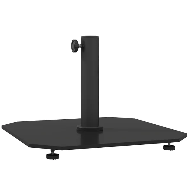 Square Patio Umbrella Base, 41 Lbs Metal Umbrella Stand Base With Adjustable Foot Pads, Heavy Duty Patio Umbrella Holder For 1.31.51.9 Umbrella Pol... Black - Shop at LoveMi