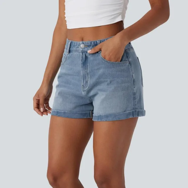 High Rise Mom Shorts Vintage Wash, Tummy Smoothing Waist, Effortlessly Flattering Summer Staple Size4 - Shop at LoveMi