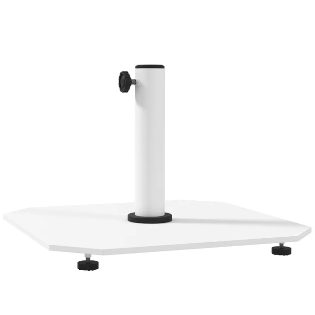 Square Patio Umbrella Base, 41 Lbs Metal Umbrella Stand Base With Adjustable Foot Pads, Heavy Duty Patio Umbrella Holder For 1.31.51.9 Umbrella Pol... White - Shop at LoveMi