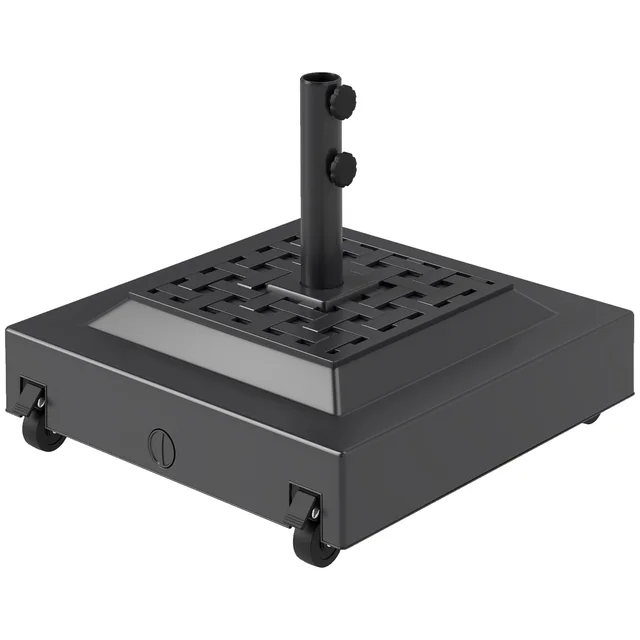 Outdoor Umbrella Stand Base With Wheels, Heavy Duty Patio Umbrella Base, Filled Up To 143lbs With Stand Or 112lbs With Water, Patio Umbrella Holder... Black - Shop at LoveMi