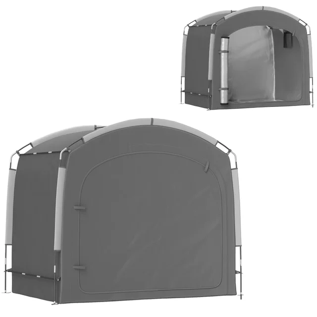 Bike Storage Shed Tent, Portable And Waterproof With 210D Oxford Fabric And Carry Bag For 3 4 Bicycles, Dark Gray Dark Gray - Shop at LoveMi