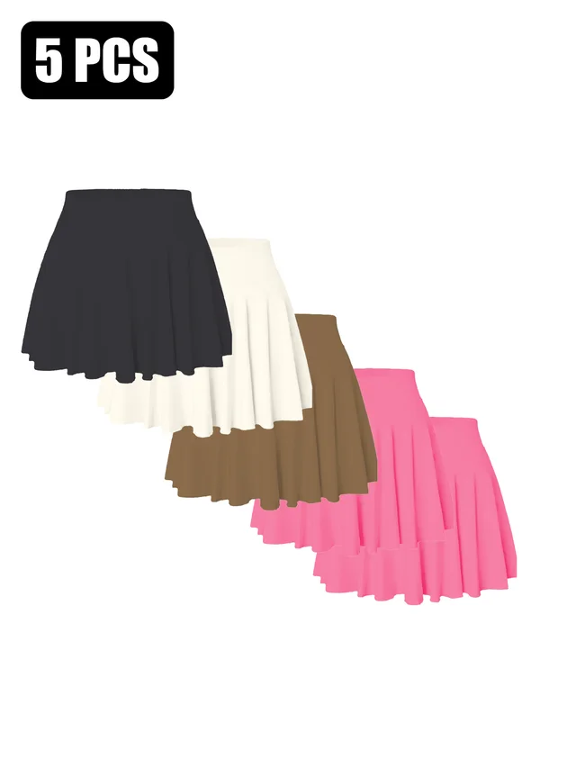 3 Pack Seamless Tennis Skirt For Women Comfortable, Wrinkle Resistant Design For Athletic Training Blk Whi Cof 2Pnk - Shop at LoveMi