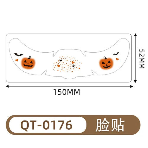 Halloween Face Tattoo Stickers Waterproof Fake Freckles Temporary Tattoos For Women & Men B - Shop at LoveMi