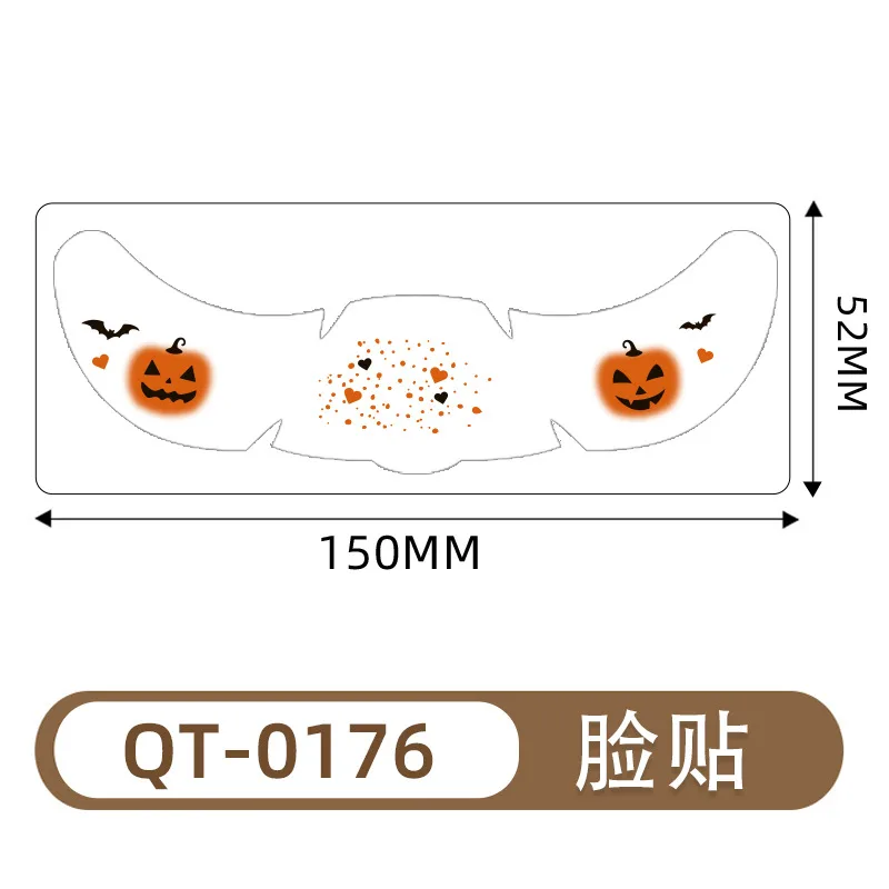 Halloween Face Tattoo Stickers Waterproof Fake Freckles Temporary Tattoos For Women & Men B - Shop at LoveMi