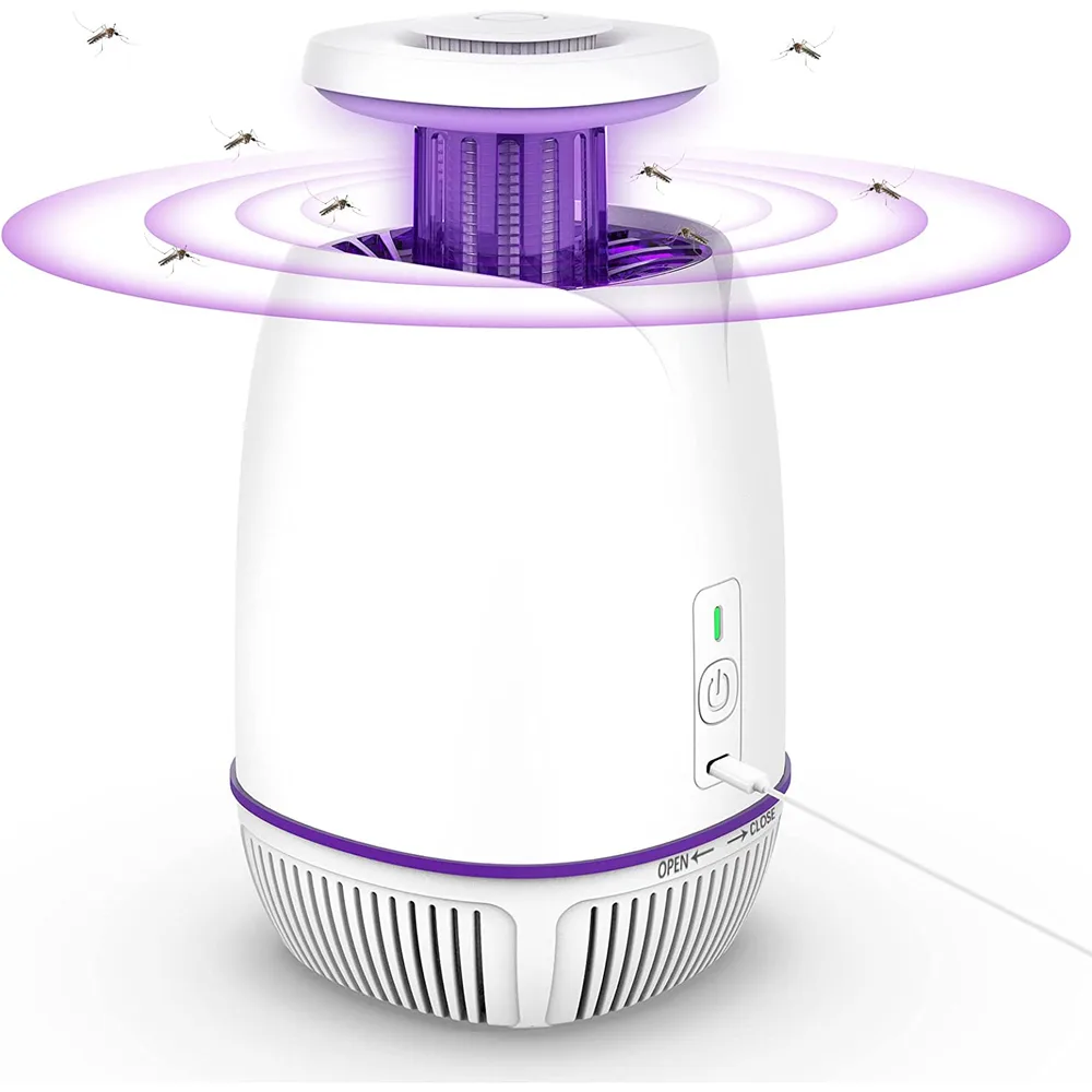 Plug-in Mosquito Zapper Max 1076Sq.Feet Range Electric Fly Zapper With 3 Modes Mosquito Killer Lamp For Indoor Outdoor - White