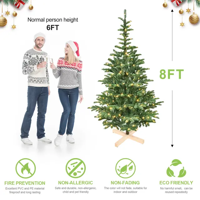 PE, PVC Christmas Tree, Christmas Decorations, Holiday Decorations 8Ft - Shop at LoveMi