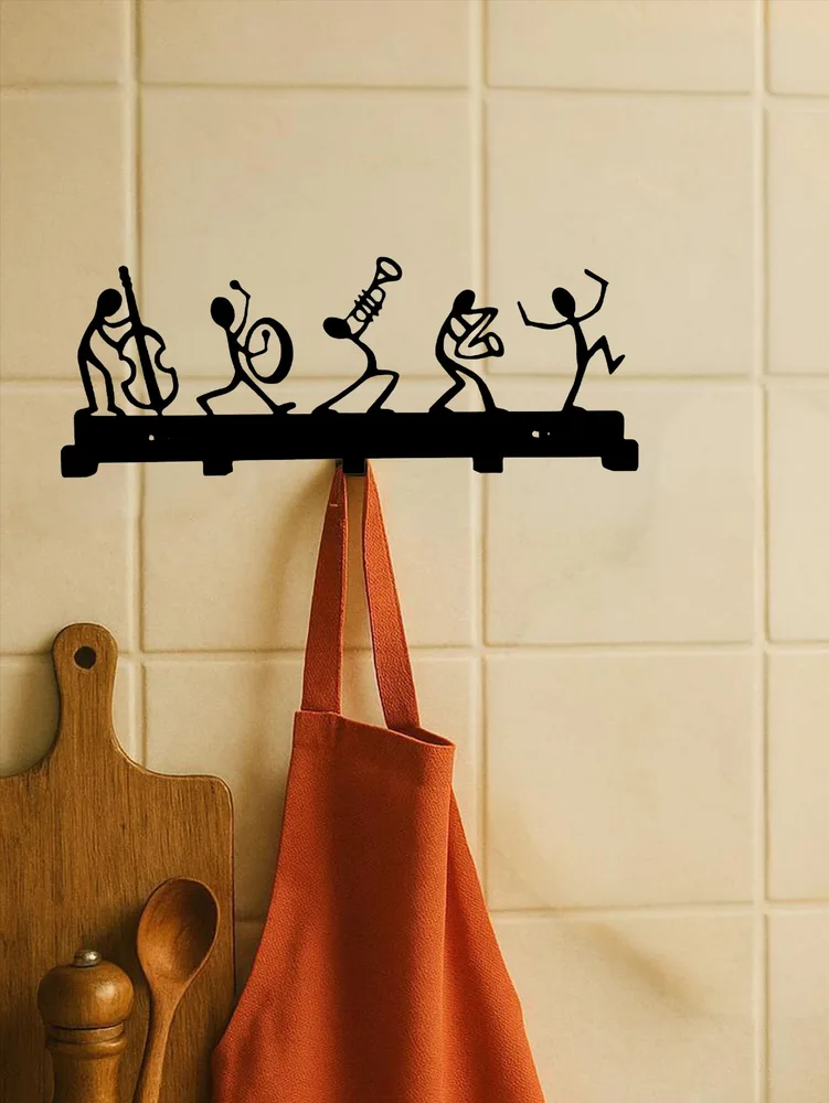 Vintage Black Metal Coat Rack Wall Mounted 5 Heavy Duty Hooks For Jackets,Hats Look At The Picture - Shop at LoveMi