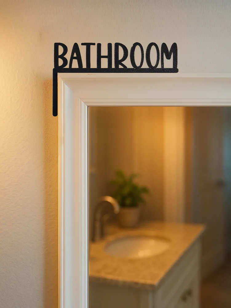 Black Metal Wall Decoration With English Letters, Charming Door Frame Decor Look At The Picture - Shop at LoveMi