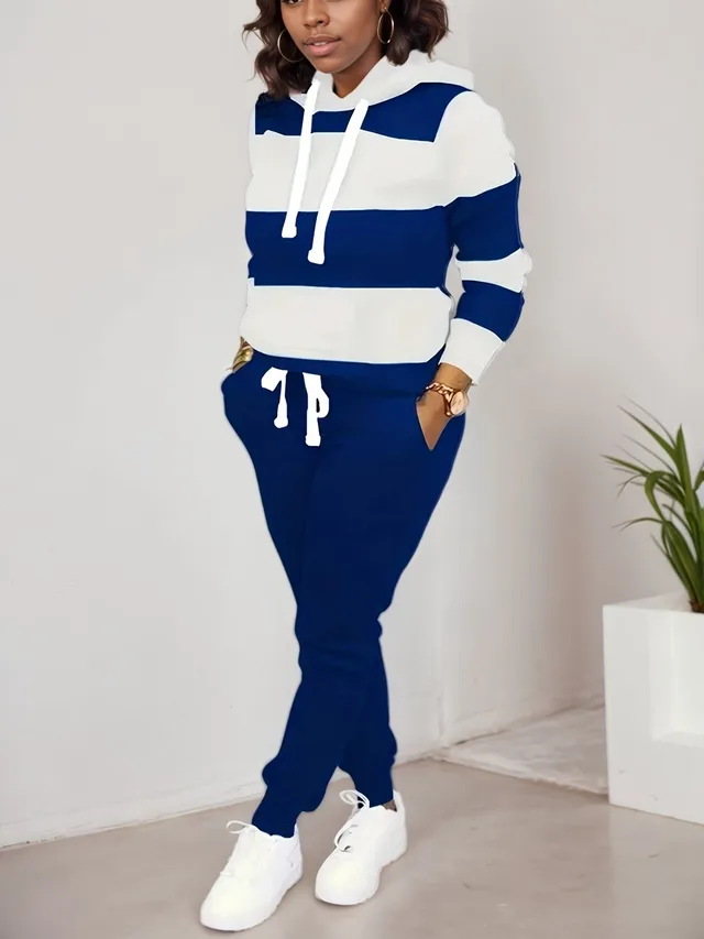 Women's Two piece Casual Sportswear Set, Long Sleeved Sweatshirt And Sports Pants, Sportswear, Sports Casual Wear - Shop at LoveMi