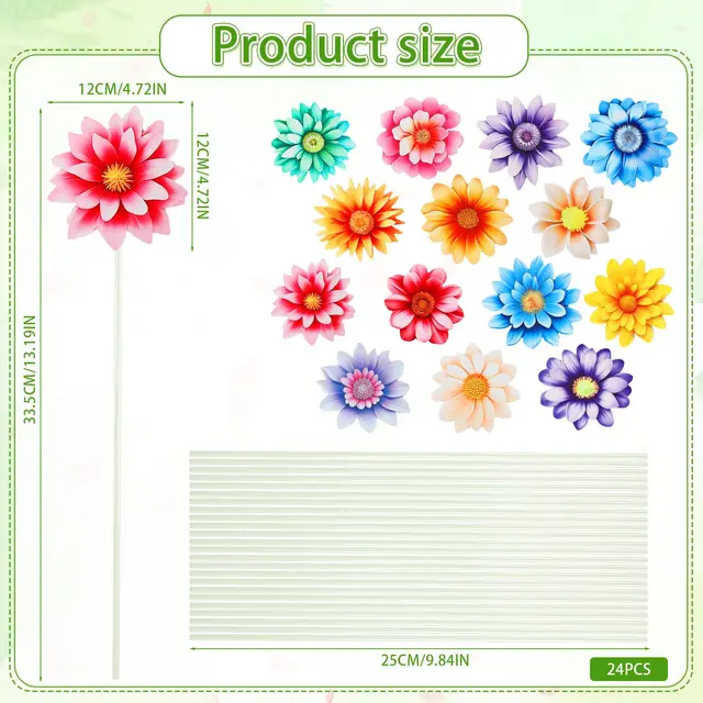 Summer Flower Garden Stakes, Colorful Planter Stakes, Decorative Garden Yard Stakes For Outdoor Lawn Patio Pathway Flower Pots, Spring Summer Garden Decor Flowers Outdoor Decor Clearance W13769295 - Shop at LoveMi