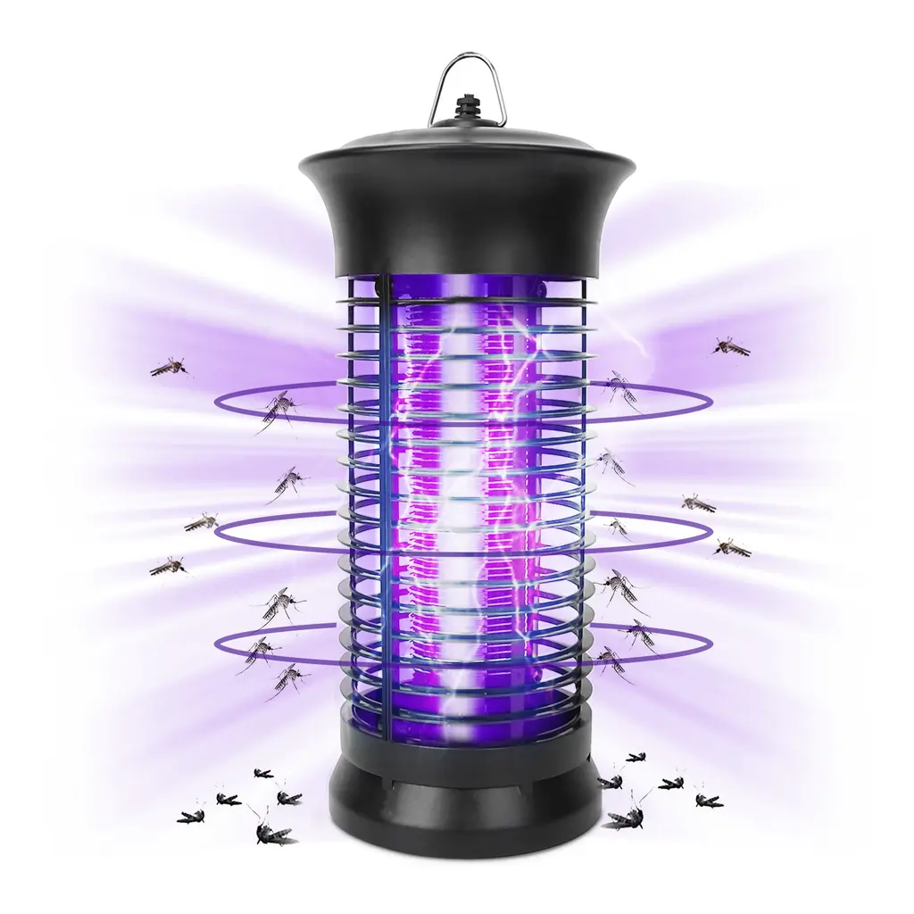 Electric Bug Zapper Mosquito Killer UV Light Flying Zapper Insect Killer Lamps Pest Fly Trap Catcher Odorless Noiseless - Black