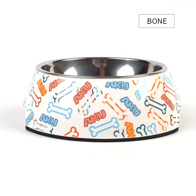 Food grade stainless steel pet dog bowl Bone - Shop at LoveMi
