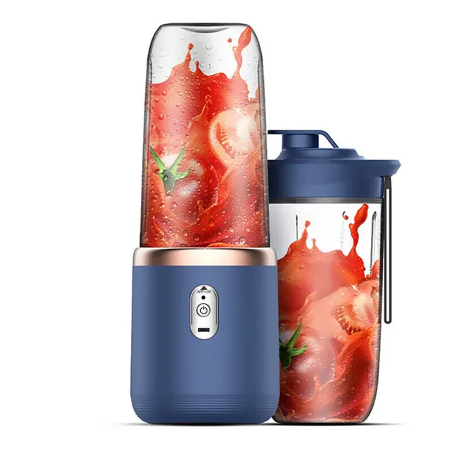 Rechargeable Electric Fruit Juice Maker Portable Blender Smoothie Juicer Machine Blue - Shop at LoveMi