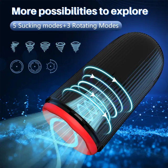 Electric Masturbator , Stimulator Penis Trainer Vibrator 10 Frequency, 5 Frequency Suction Function, 3 Frequency Rotation Mode For Men Pocket Pen... Black - Shop at LoveMi