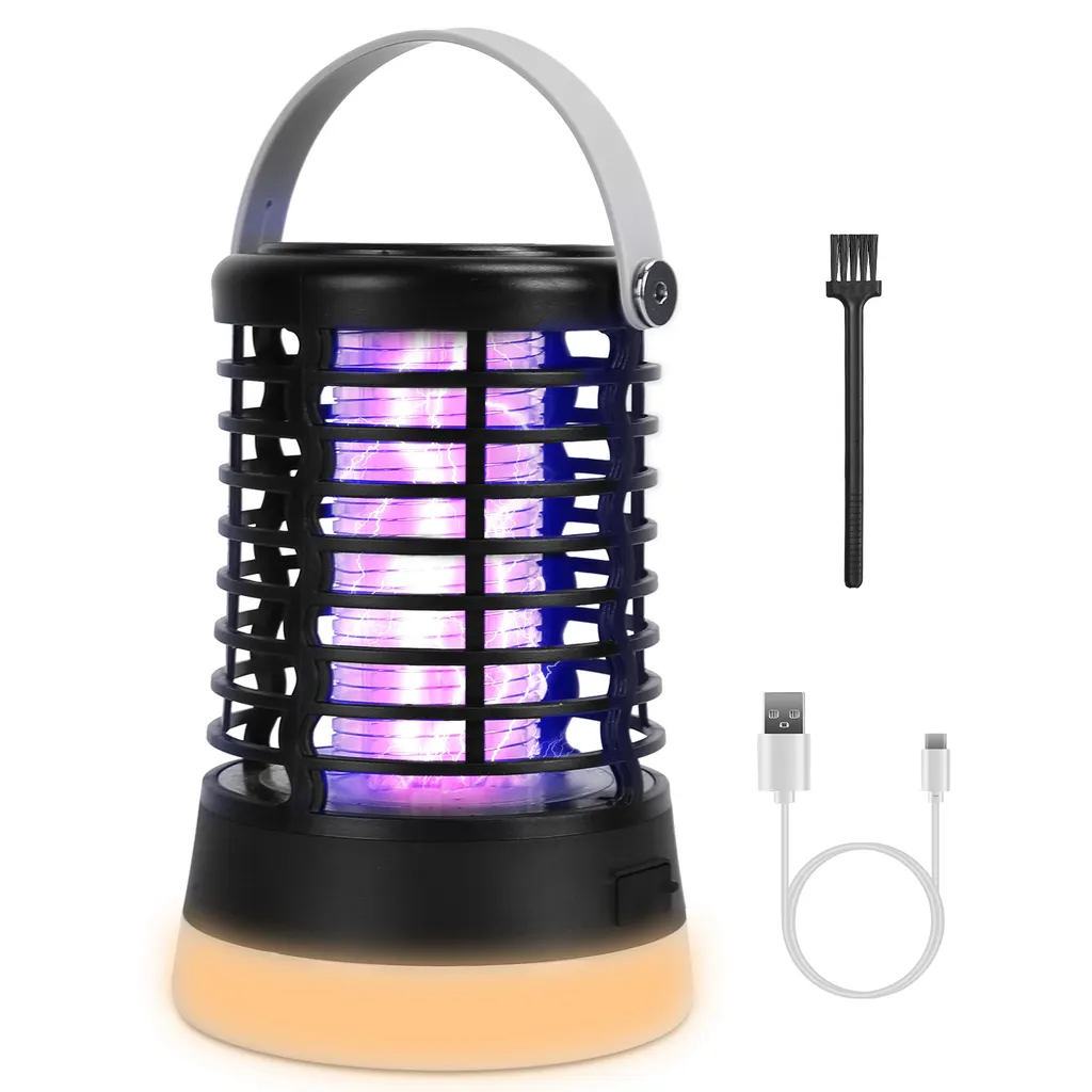 4 In 1 Bug Zapper Light Rechargeable Mosquito Zapper For Indoor Outdoor Waterproof Mosquito Killer Lamp With 3 Lighting Modes For Patio Yard Home -...