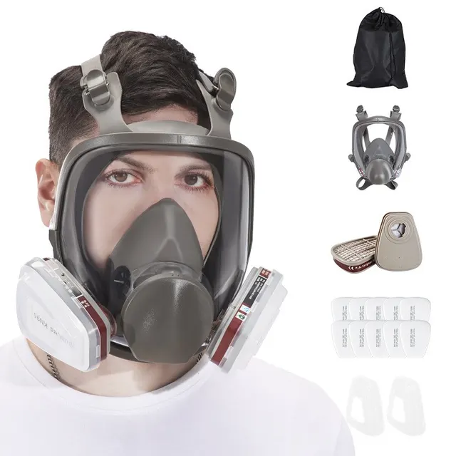 15 IN 1 Face Cover Respirator 6800 Full Face Gas Mask Facepiece For Welding Painting Sanding Asbestos Mold 1Pack - Shop at LoveMi