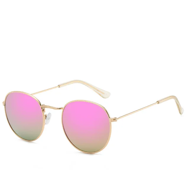 Colorful reflective sunglasses Golden Frame - Shop at LoveMi
