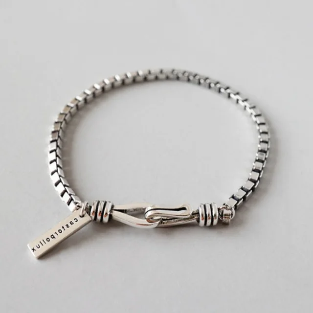 Vintage Box Chain Cross Bracelet, With A Unisex Design, Suitable For Daily Wear And Social Occasions , A Stylish Accessory For All Seasons 1Pc - Shop at LoveMi