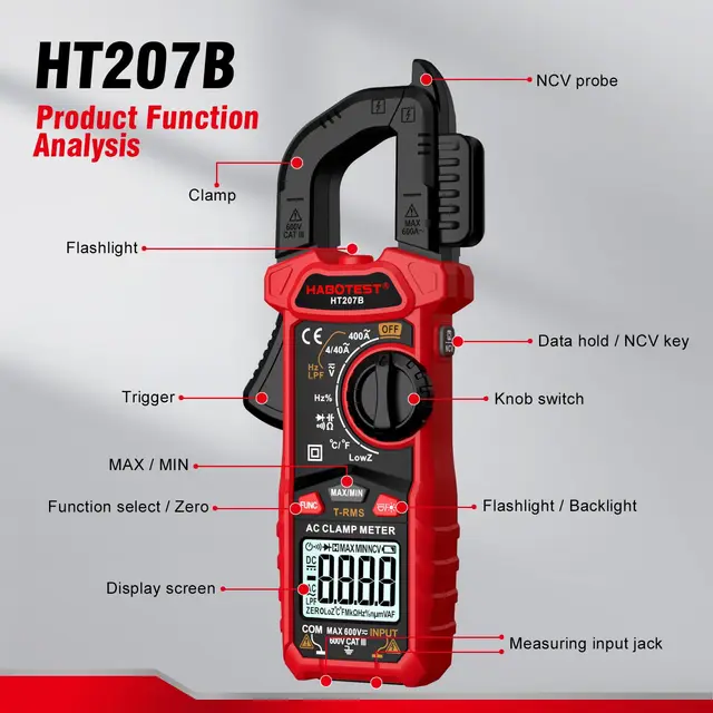 Clamp on Multimeter Yb196 - Shop at LoveMi