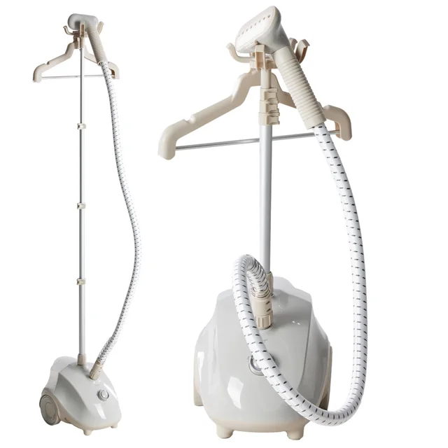 Standing Garment Steamer, 1500W Powerful Steamer For Clothes With Roll Wheels, 1.7L Water Tank For 55 Min Continuous Steaming Light Grey - Shop at LoveMi