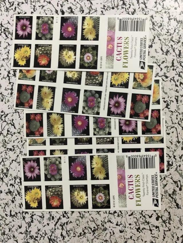 First Class Rate U.S. FLAG STAMPS Cactus Flowers 1 0 W12329263 - Shop at LoveMi