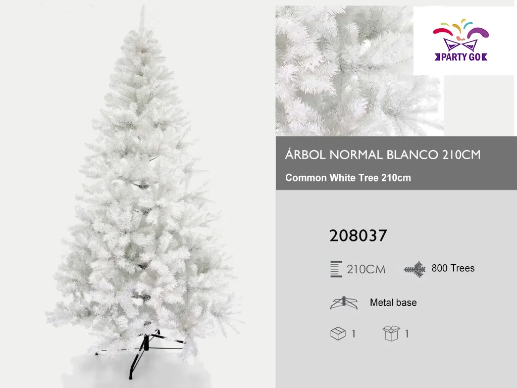 PARTYGO COMMON WHITE TREE IN 150CM,180CM,210CM - 21Ocm White
